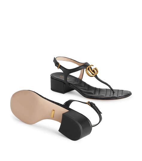 gucci double g sandals sale|Gucci black high heel sandals.